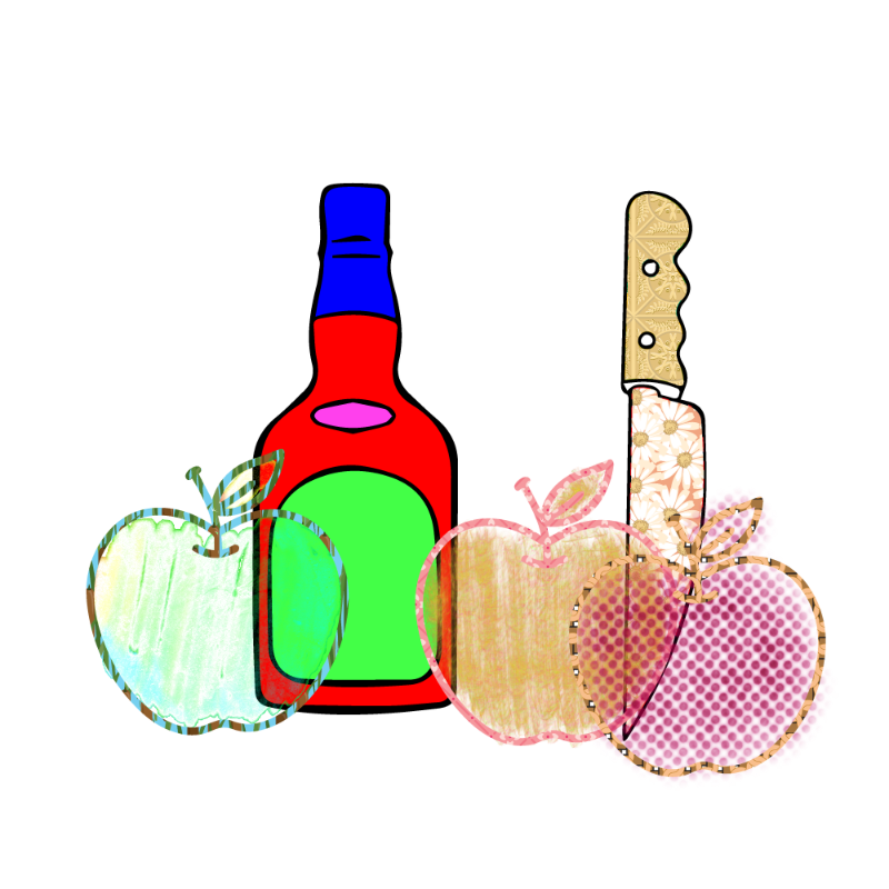 bottle and apples #65