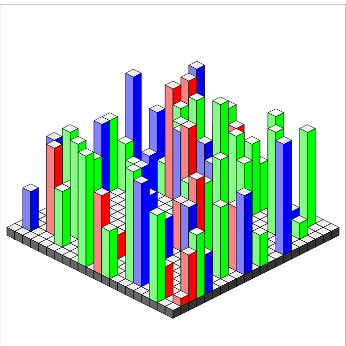 Animated Isometric Grid Towers #2