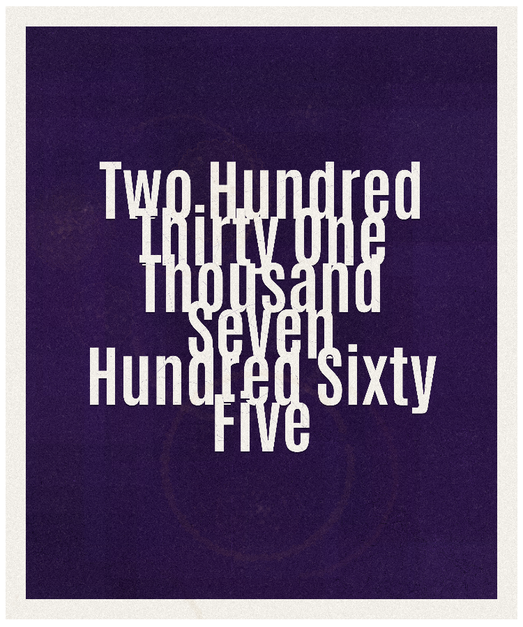 Count #231765