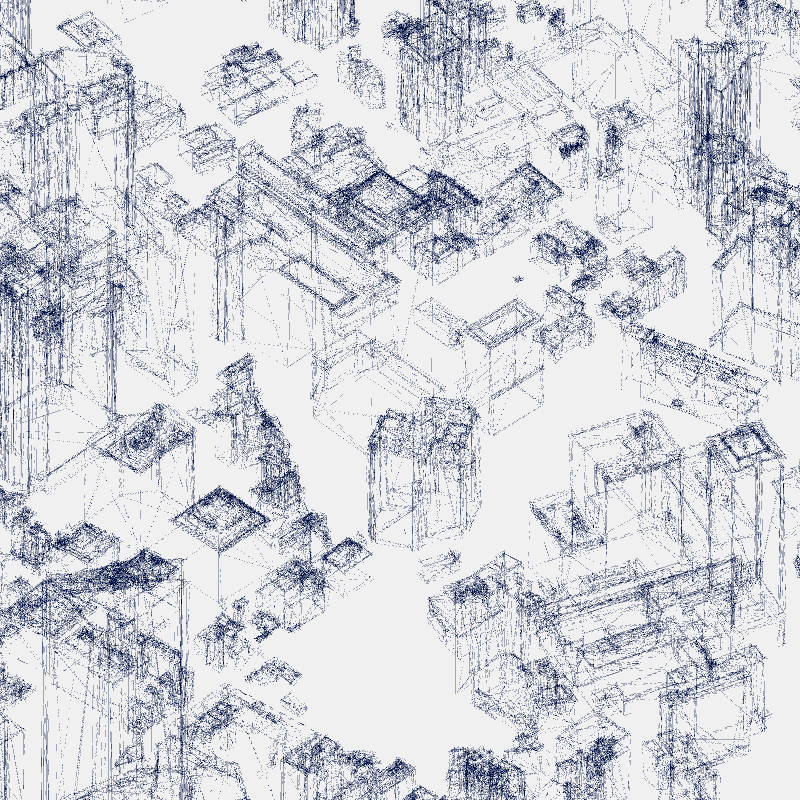 Algorithmic Drawing: Minato City Tokyo #24