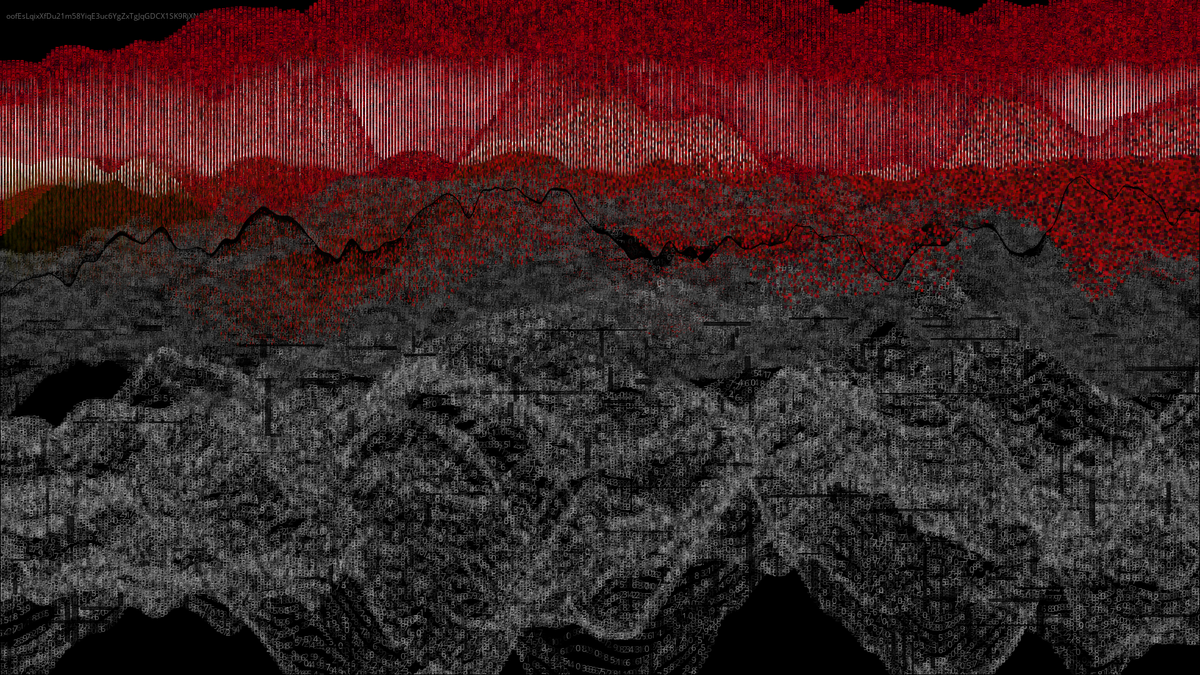Pixel rain in a data landsacape #106