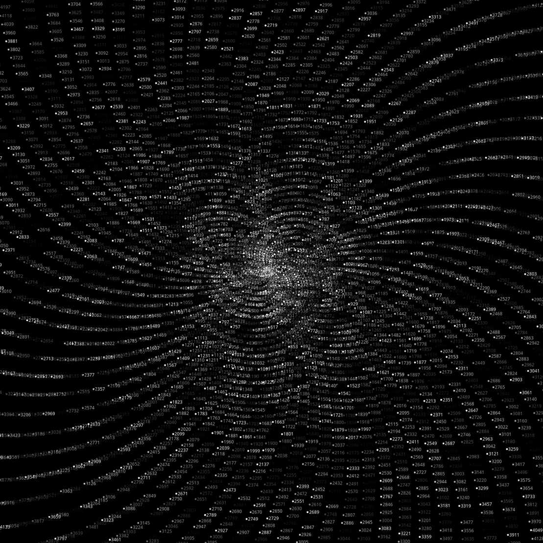 Polar Plot of Numbers #372