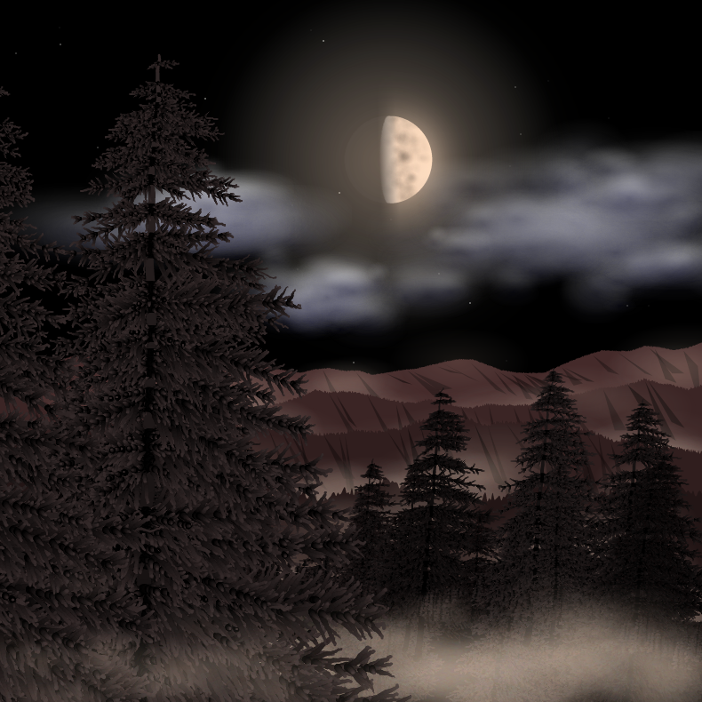 Moonlit Mountains #49