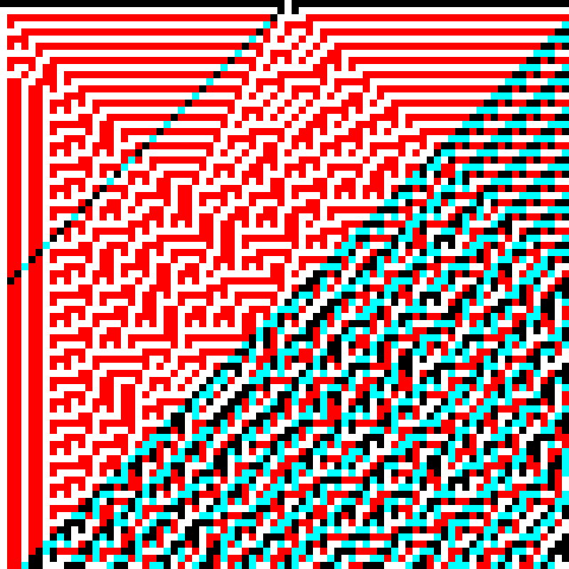 RGB Elementary Cellular Automaton #716