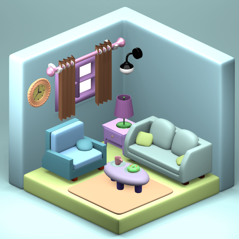 3D Fantasy Living room #24