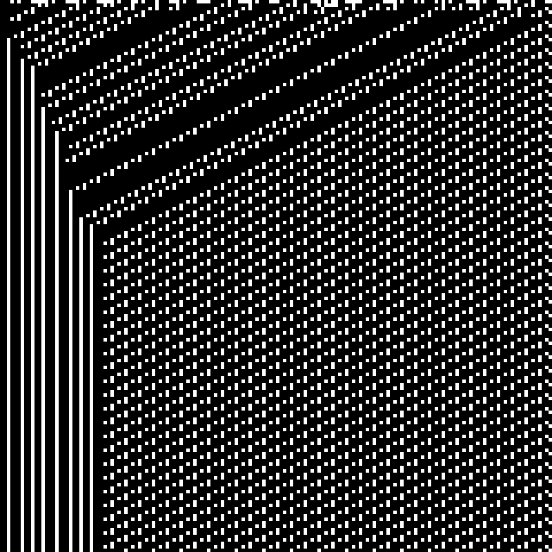 Colored Elementary Cellular Automaton #185