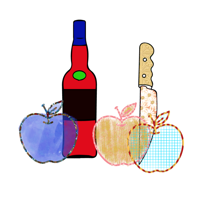 bottle and apples #96