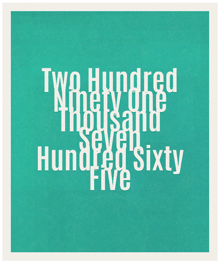 Count #291765