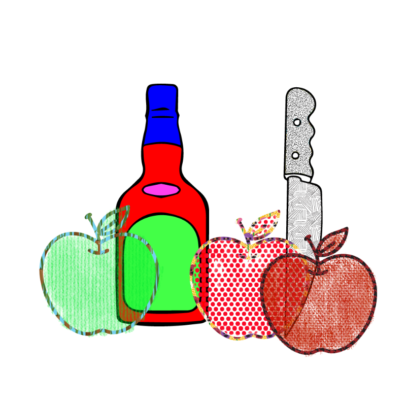 bottle and apples #229