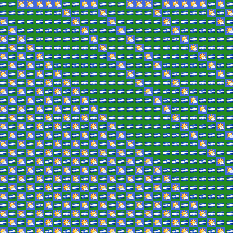 Elementary Cellular Emoji Automata #204