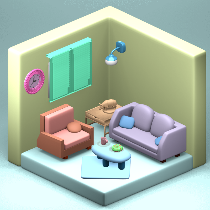 3D Fantasy Living room #33