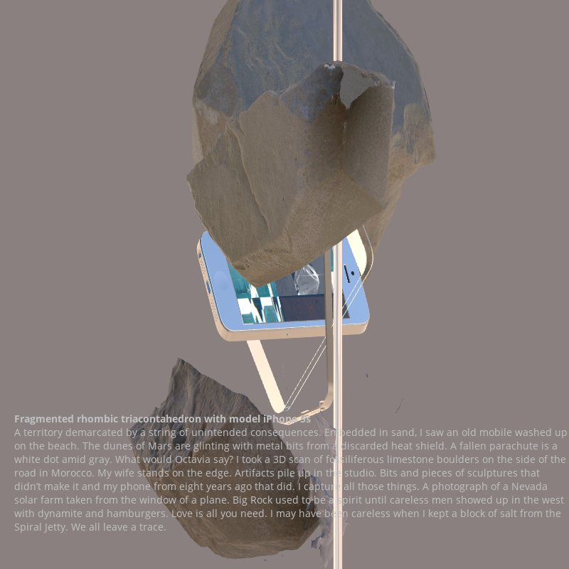 Fragmented triacontahedron with iPhone 5s #85