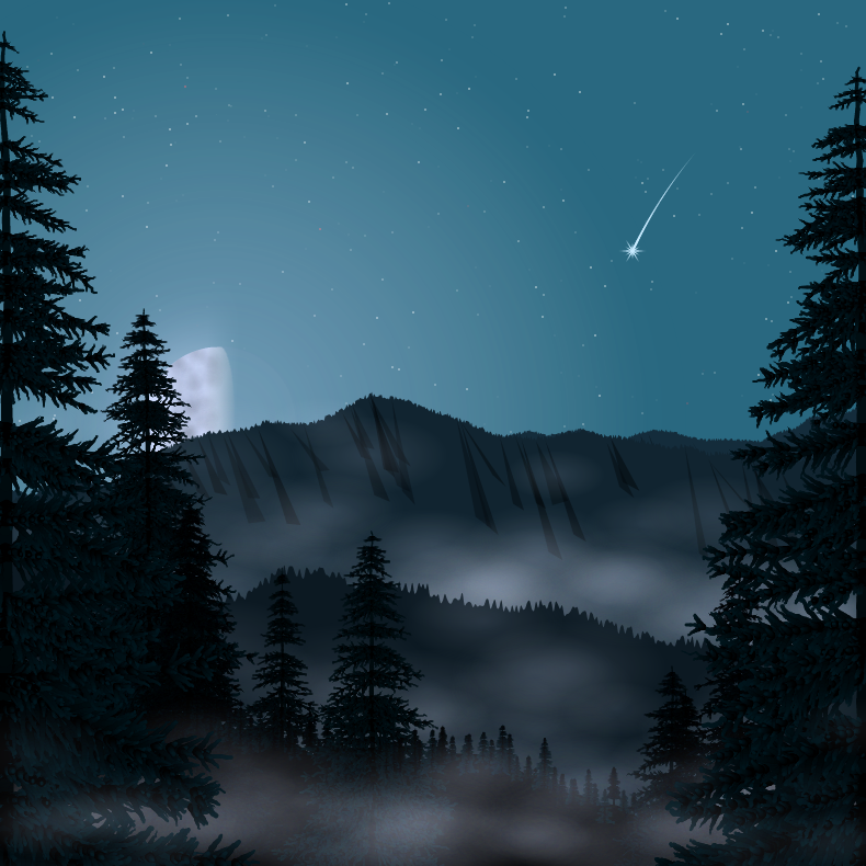 Moonlit Mountains #30