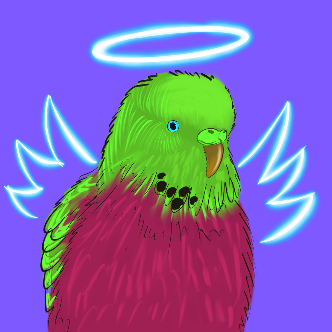 Neon Parrot