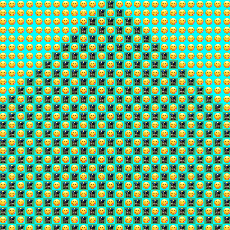 Elementary Cellular Emoji Automata #955