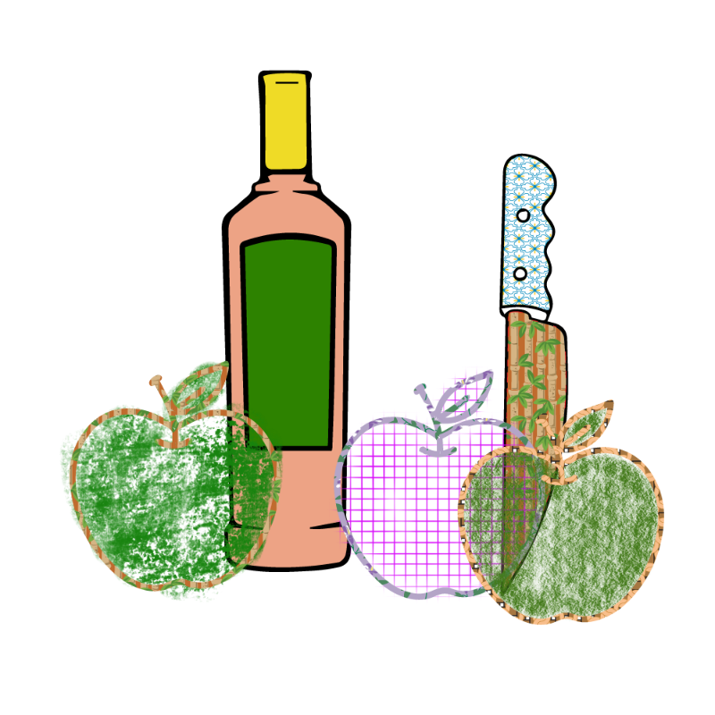 bottle and apples #19