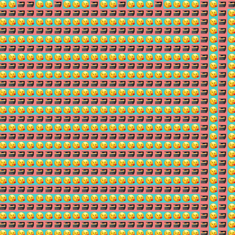 Elementary Cellular Emoji Automata #496