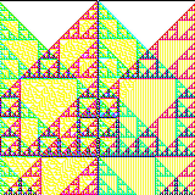 RGB Elementary Cellular Automaton #547