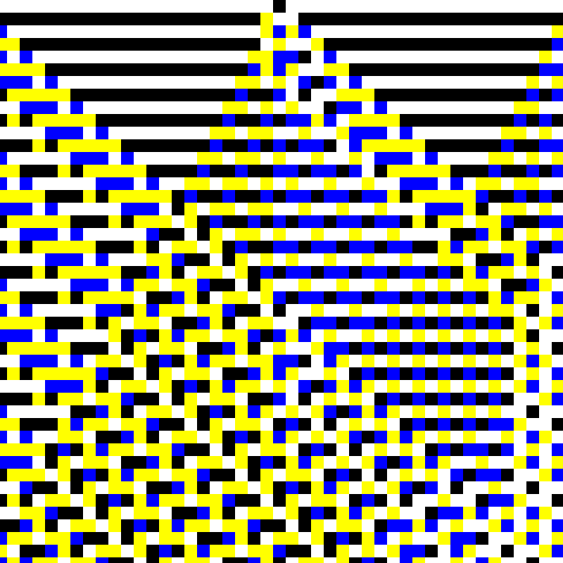 RGB Elementary Cellular Automaton #238