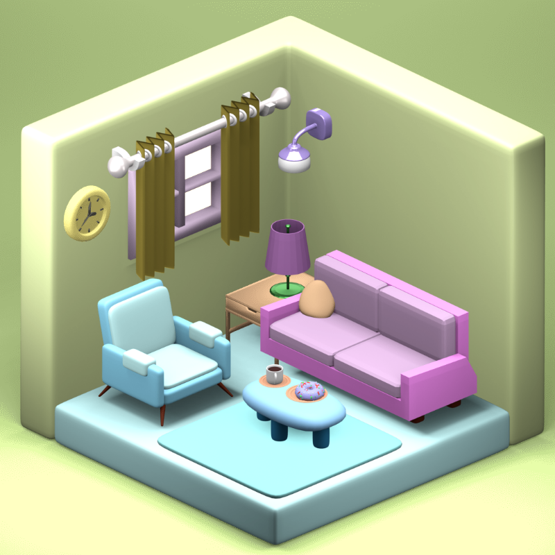 3D Fantasy Living room #30