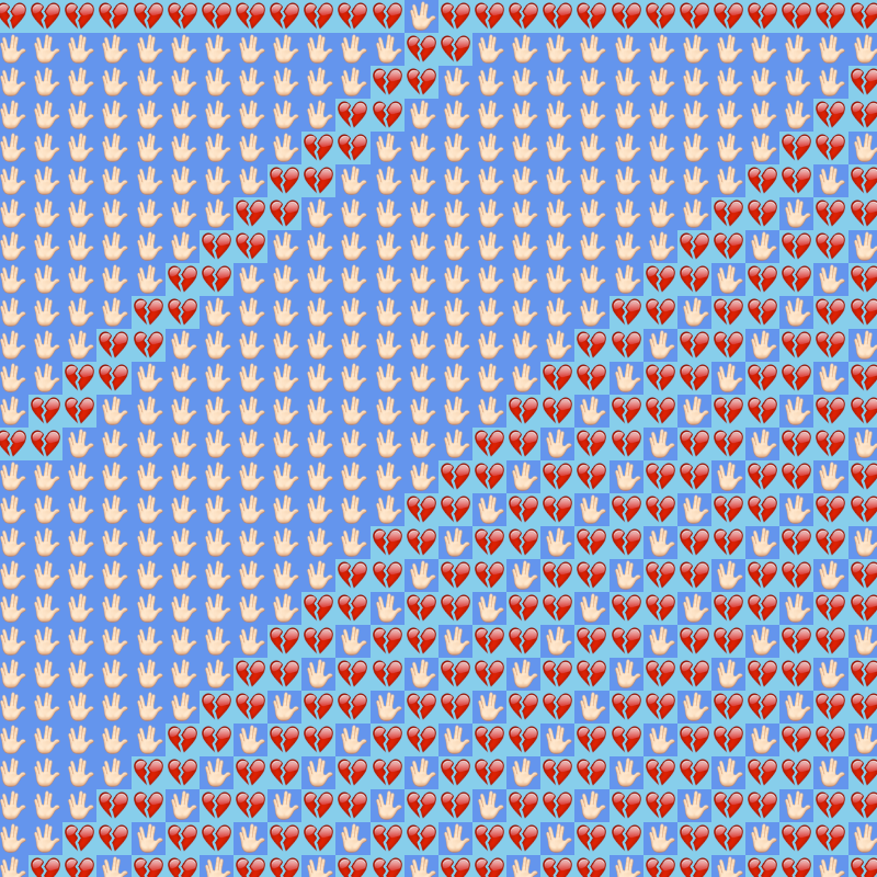 Elementary Cellular Emoji Automata #179