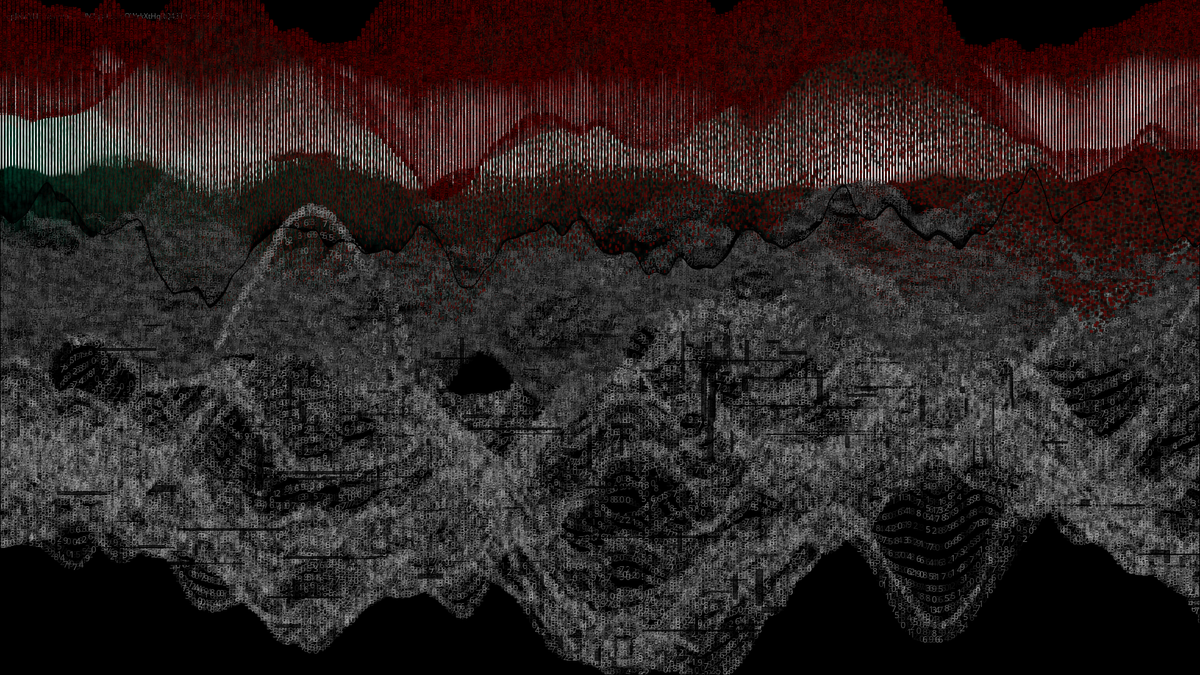Pixel rain in a data landsacape #56