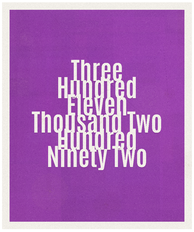 Count #311292