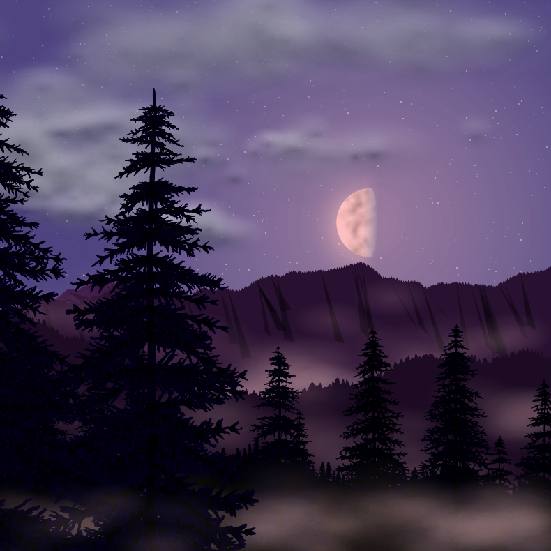 Moonlit Mountains #29