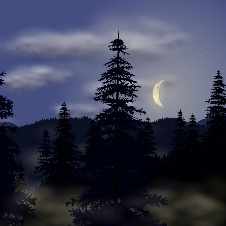 Moonlit Mountains #66