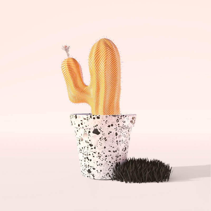 3D Crypto Cacti #3