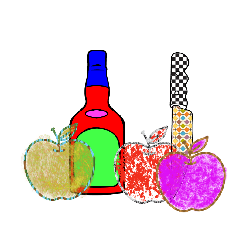 bottle and apples #106