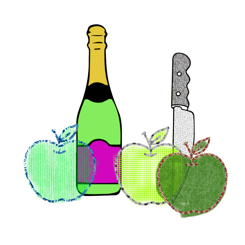 bottle and apples #245