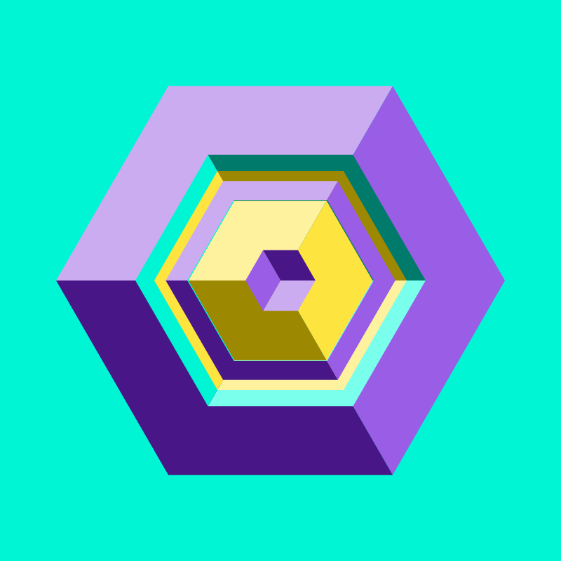 Hexagones - Art for Bots #5