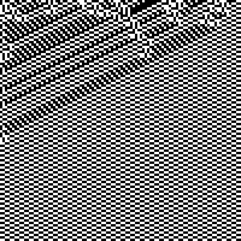 Colored Elementary Cellular Automaton #268