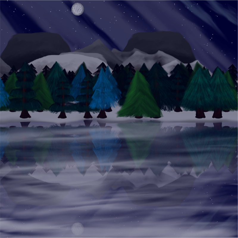 Moony Winter Lake #53