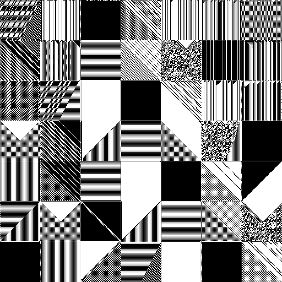 RULES (for Elementary Cellular Automata) #42