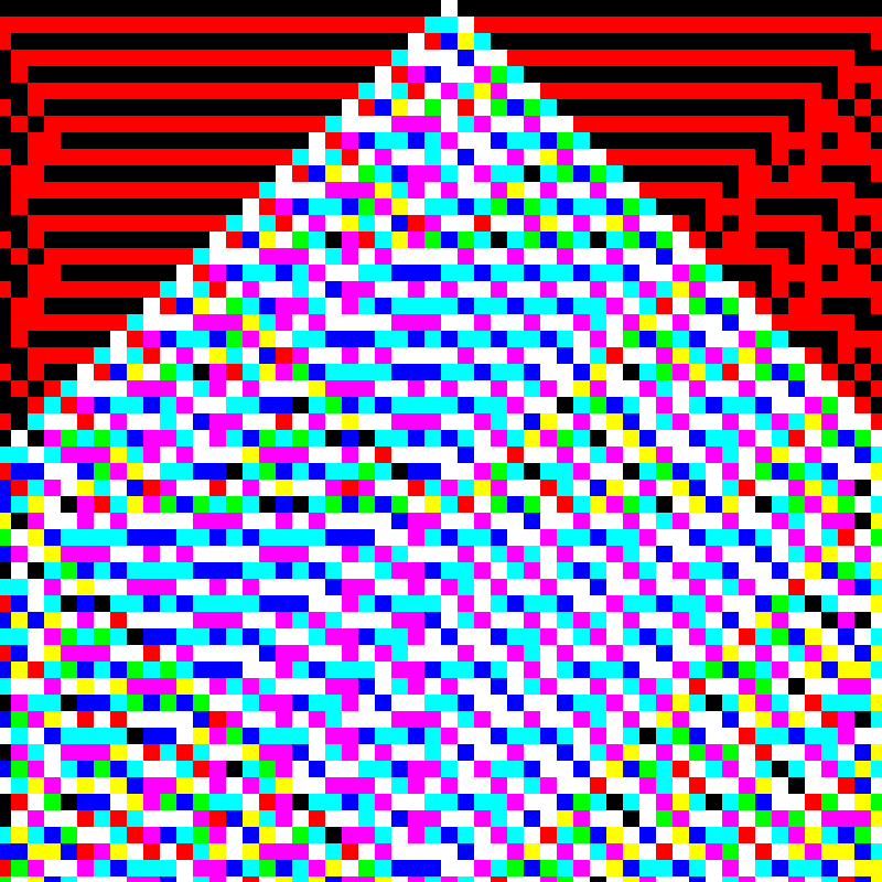 RGB Elementary Cellular Automaton #158