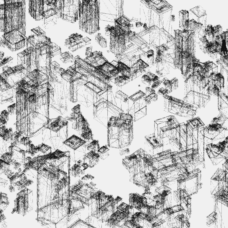 Algorithmic Drawing: Minato City Tokyo