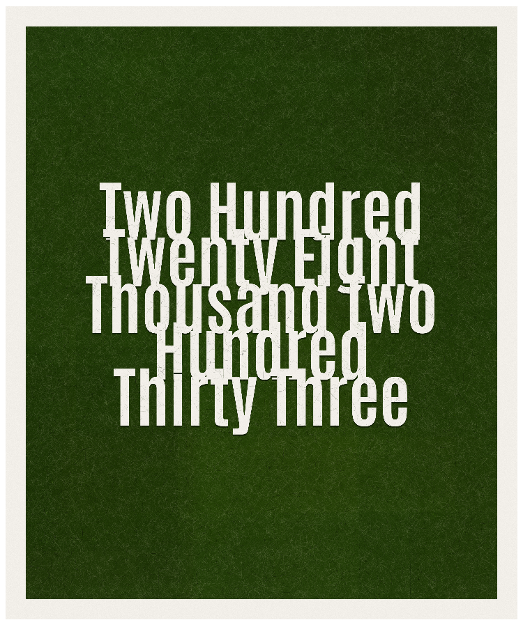 Count #228233