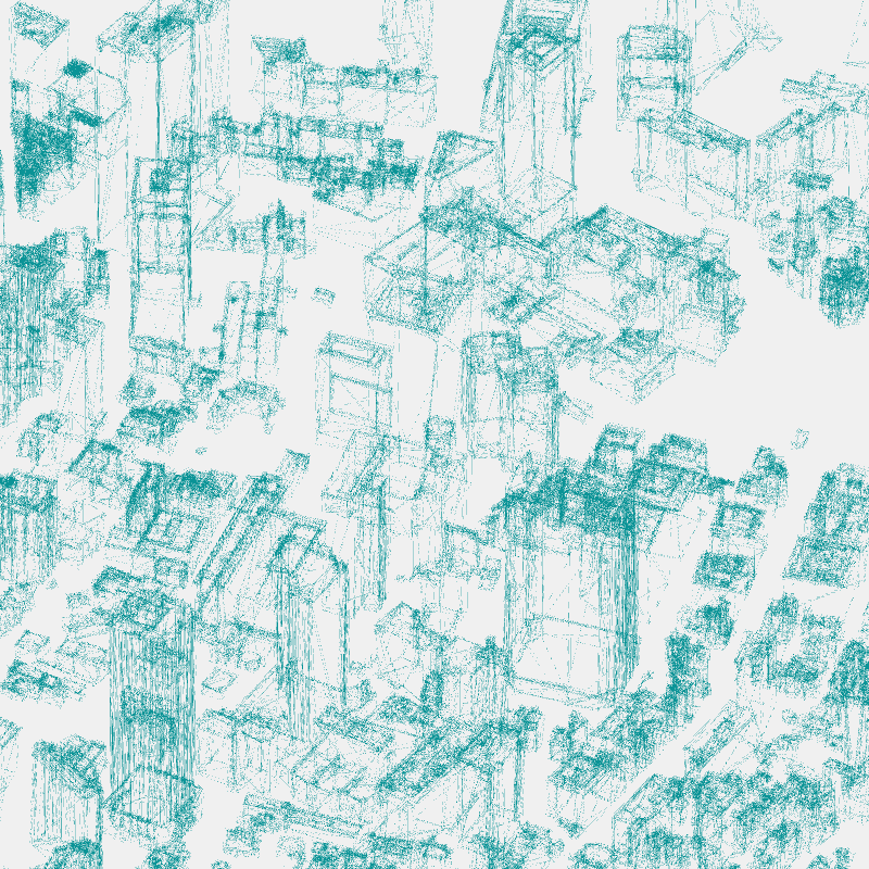 Algorithmic Drawing: Minato City Tokyo #9