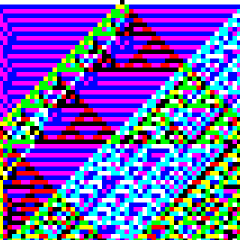 RGB Elementary Cellular Automaton #575