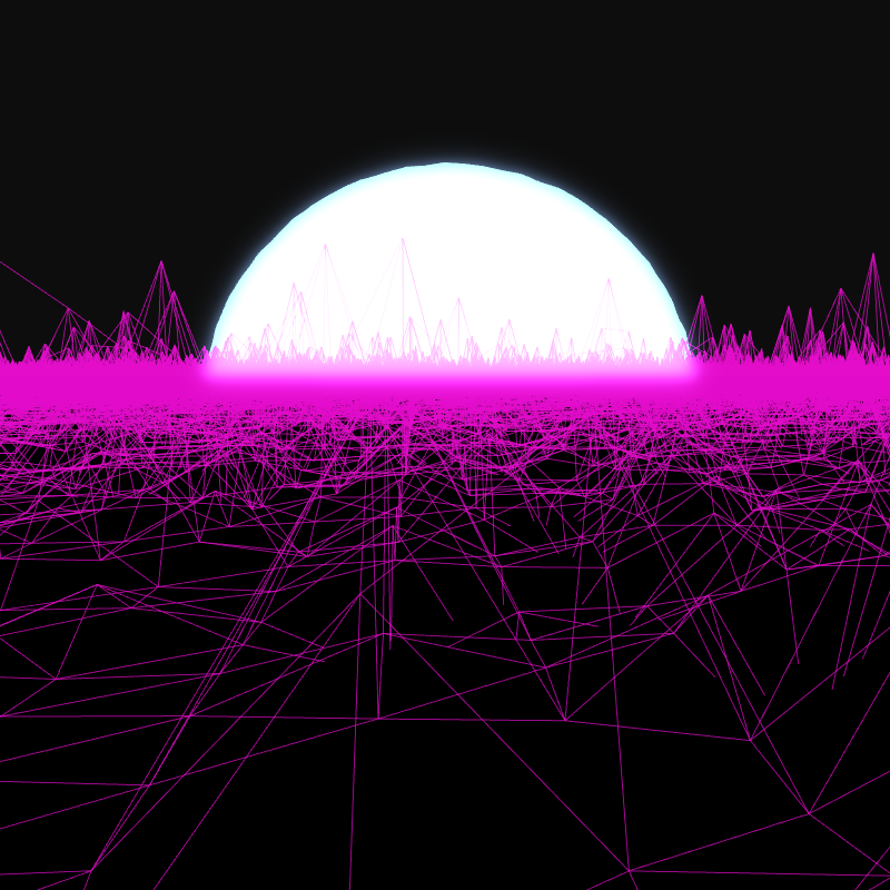 Generative Retrowave Field #64