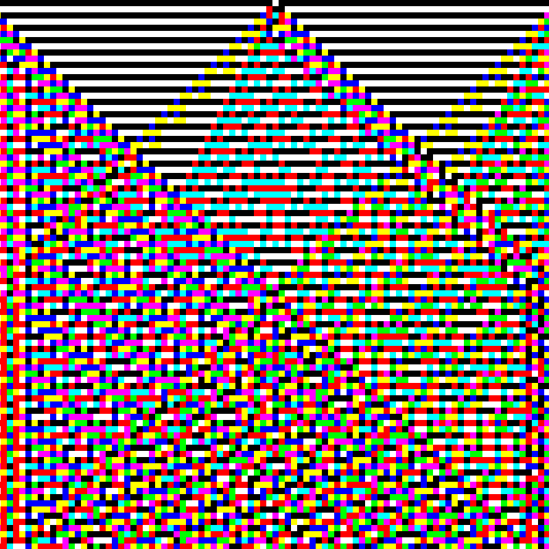 RGB Elementary Cellular Automaton #16