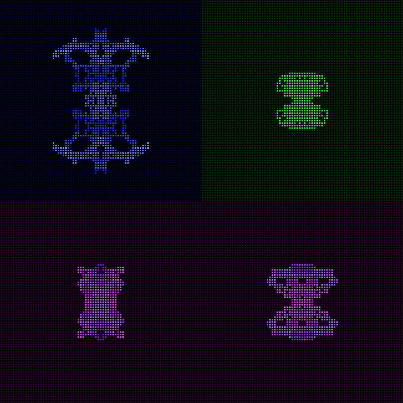 Dither Creatures 2x2 #3