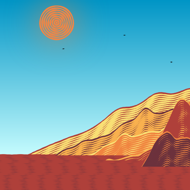 Painted Mountain Sunset #92