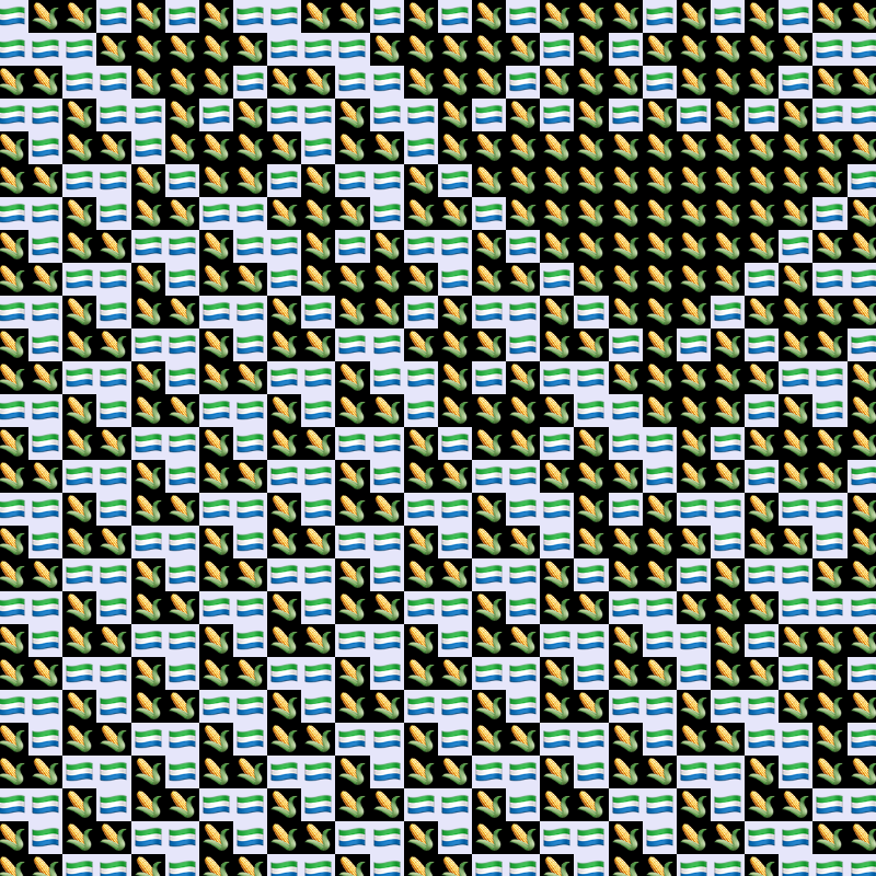 Elementary Cellular Emoji Automata #5