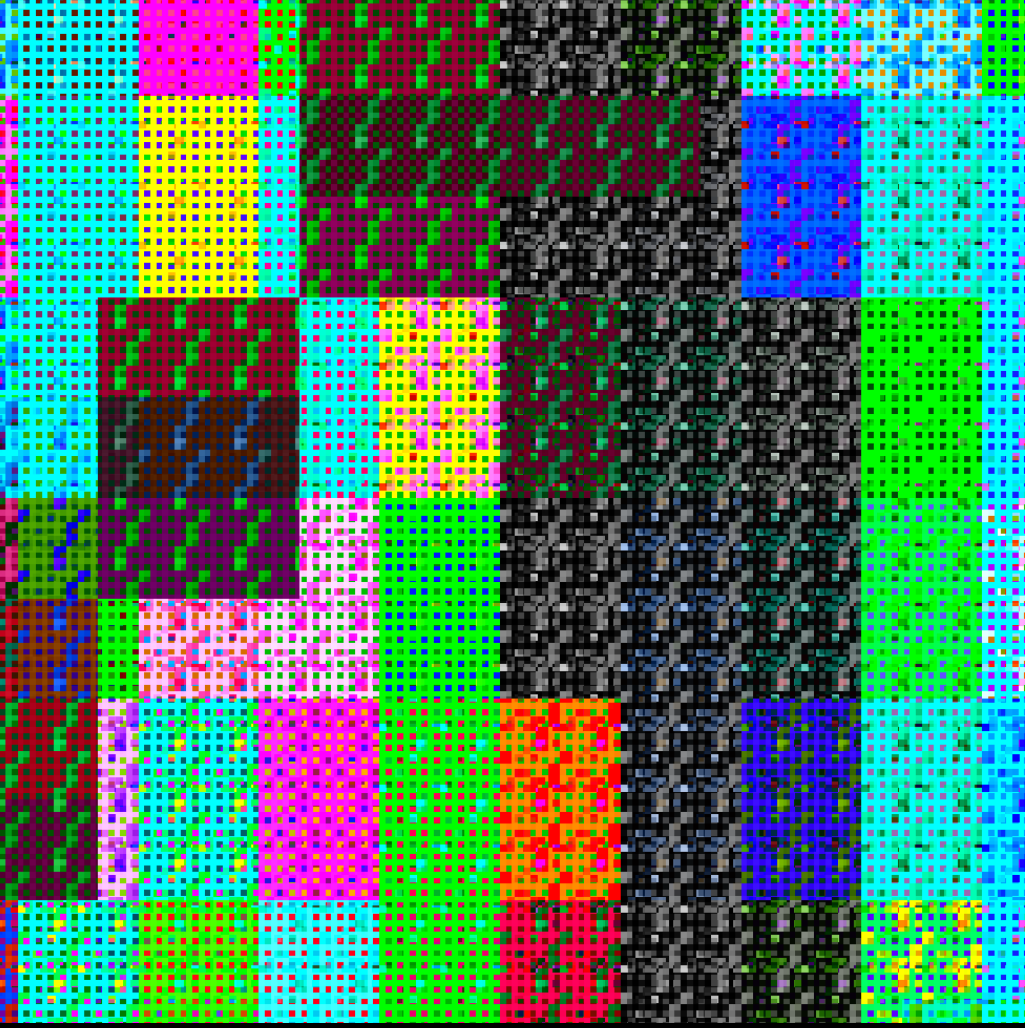 Multicolored Pixelated Field #21