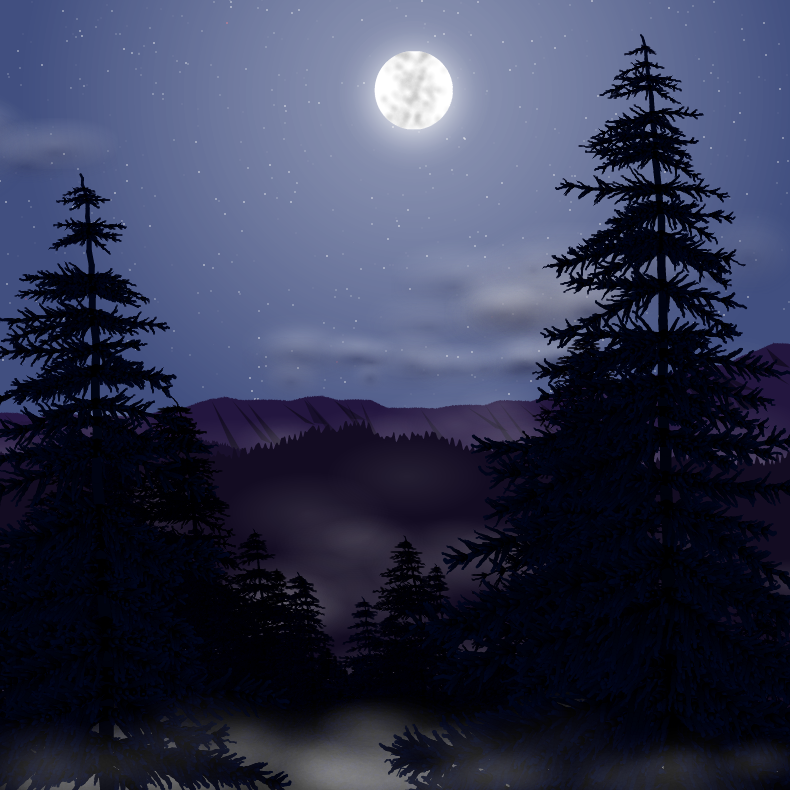 Moonlit Mountains #56