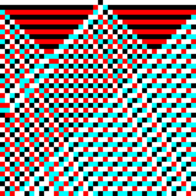 RGB Elementary Cellular Automaton #796