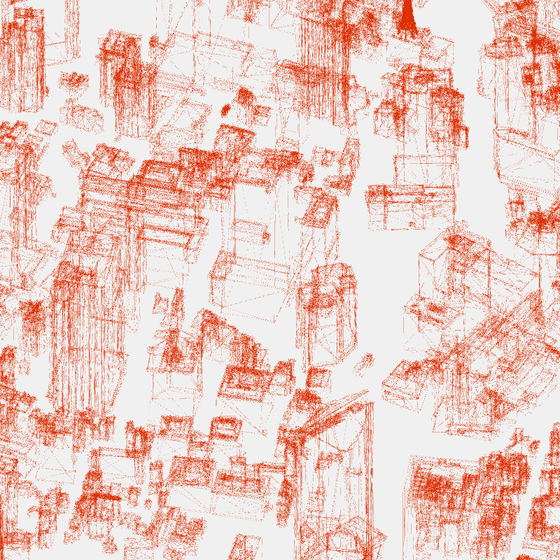 Algorithmic Drawing: Minato City Tokyo #19